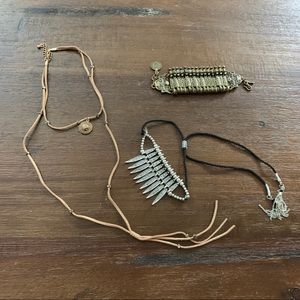 Boho necklace and bracelet bundle sale